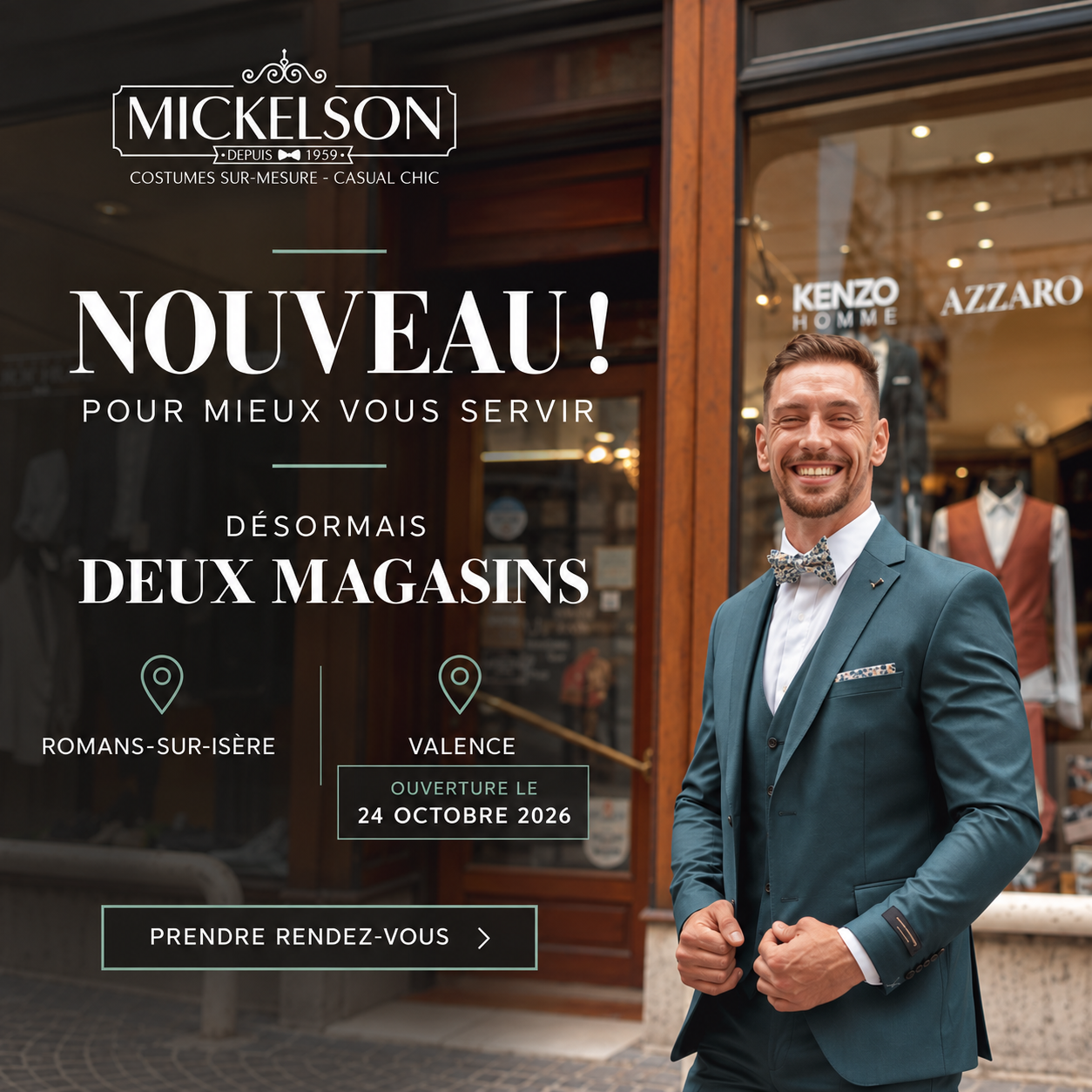 Nouveau magasin de costume de marié à Valence dans la Drôme
